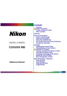 Nikon Coolpix 900 manual. Camera Instructions.